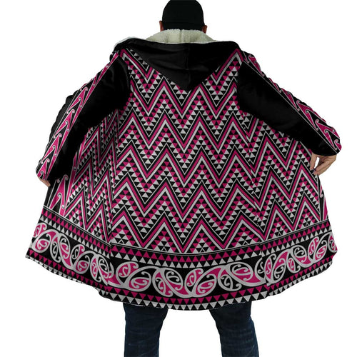 New Zealand Maori Niho Taniwha Cloak Mawhero Mangopare and Puhoro Pattern - Aussie Hoodie