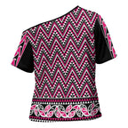 New Zealand Maori Niho Taniwha Cross Shoulder Shirt Mawhero Mangopare and Puhoro Pattern - Aussie Hoodie