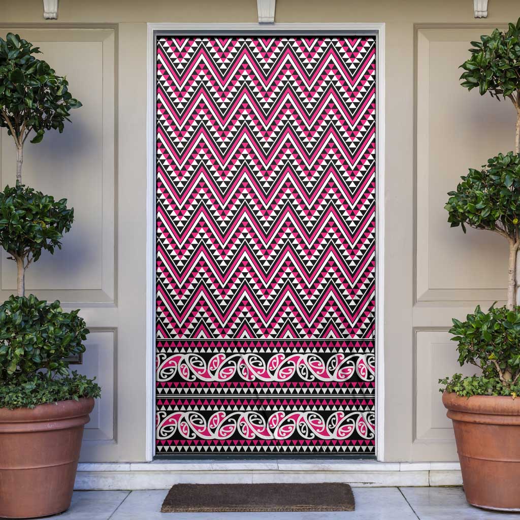 New Zealand Maori Niho Taniwha Door Cover Mawhero Mangopare and Puhoro Pattern - Aussie Hoodie