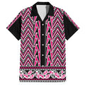 New Zealand Maori Niho Taniwha Family Matching Off Shoulder Maxi Dress and Hawaiian Shirt Mawhero Mangopare and Puhoro Pattern