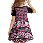 New Zealand Maori Niho Taniwha Family Matching Puletasi and Hawaiian Shirt Mawhero Mangopare and Puhoro Pattern