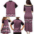 New Zealand Maori Niho Taniwha Family Matching Puletasi and Hawaiian Shirt Mawhero Mangopare and Puhoro Pattern