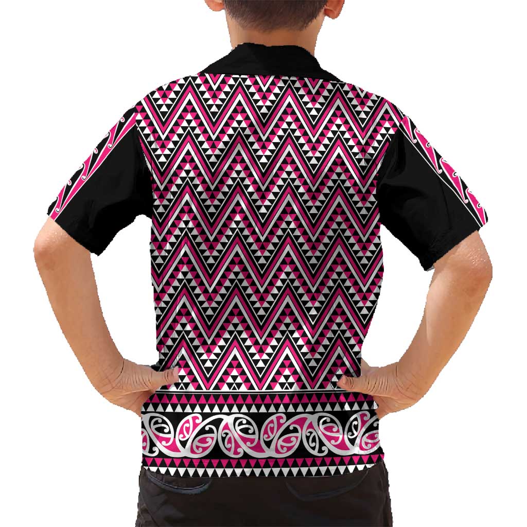 New Zealand Maori Niho Taniwha Family Matching Tank Maxi Dress and Hawaiian Shirt Mawhero Mangopare and Puhoro Pattern