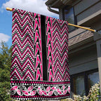 New Zealand Maori Niho Taniwha Garden Flag Mawhero Mangopare and Puhoro Pattern