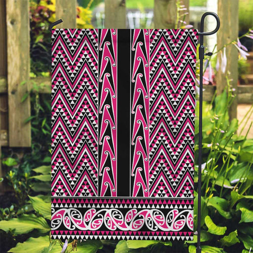 New Zealand Maori Niho Taniwha Garden Flag Mawhero Mangopare and Puhoro Pattern