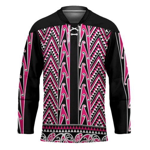New Zealand Maori Niho Taniwha Hockey Jersey Mawhero Mangopare and Puhoro Pattern - Aussie Hoodie