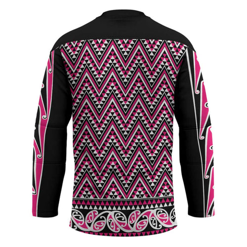 New Zealand Maori Niho Taniwha Hockey Jersey Mawhero Mangopare and Puhoro Pattern - Aussie Hoodie