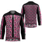 New Zealand Maori Niho Taniwha Hockey Jersey Mawhero Mangopare and Puhoro Pattern - Aussie Hoodie