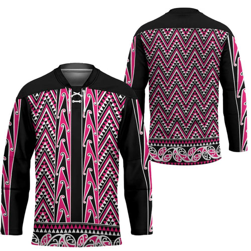 New Zealand Maori Niho Taniwha Hockey Jersey Mawhero Mangopare and Puhoro Pattern - Aussie Hoodie
