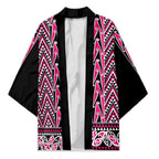 New Zealand Maori Niho Taniwha Kimono Mawhero Mangopare and Puhoro Pattern - Aussie Hoodie