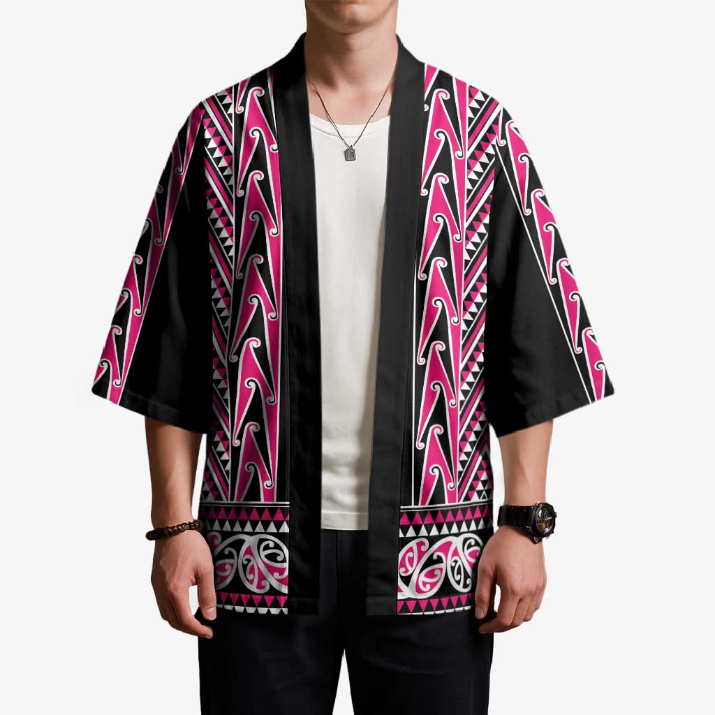 New Zealand Maori Niho Taniwha Kimono Mawhero Mangopare and Puhoro Pattern - Aussie Hoodie