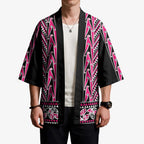 New Zealand Maori Niho Taniwha Kimono Mawhero Mangopare and Puhoro Pattern - Aussie Hoodie