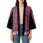 New Zealand Maori Niho Taniwha Kimono Mawhero Mangopare and Puhoro Pattern - Aussie Hoodie