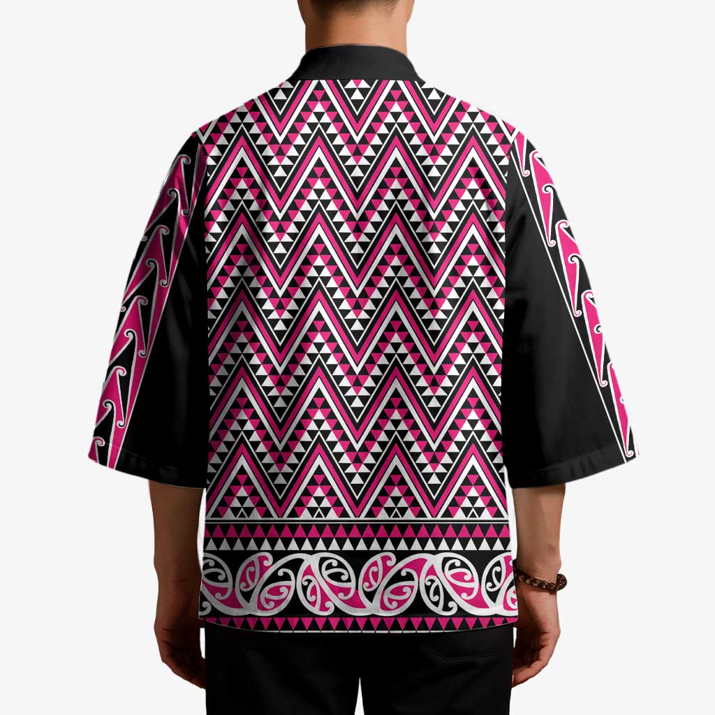 New Zealand Maori Niho Taniwha Kimono Mawhero Mangopare and Puhoro Pattern - Aussie Hoodie