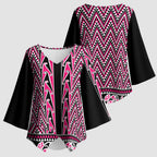 New Zealand Maori Niho Taniwha Kimono Sleeve Blouse Mawhero Mangopare and Puhoro Pattern - Aussie Hoodie