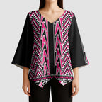 New Zealand Maori Niho Taniwha Kimono Sleeve Blouse Mawhero Mangopare and Puhoro Pattern - Aussie Hoodie