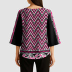New Zealand Maori Niho Taniwha Kimono Sleeve Blouse Mawhero Mangopare and Puhoro Pattern - Aussie Hoodie
