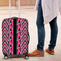 New Zealand Maori Niho Taniwha Luggage Cover Mawhero Mangopare and Puhoro Pattern