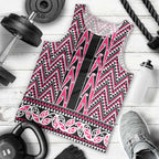 New Zealand Maori Niho Taniwha Men Tank Top Mawhero Mangopare and Puhoro Pattern