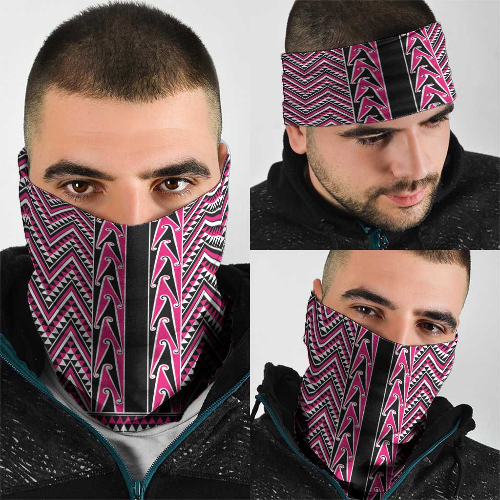 New Zealand Maori Niho Taniwha Neck Gaiter Mawhero Mangopare and Puhoro Pattern - Aussie Hoodie