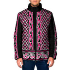 New Zealand Maori Niho Taniwha Padded Jacket Mawhero Mangopare and Puhoro Pattern - Aussie Hoodie