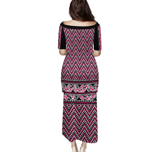 New Zealand Maori Niho Taniwha Puletasi Mawhero Mangopare and Puhoro Pattern