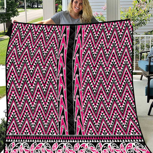 New Zealand Maori Niho Taniwha Quilt Mawhero Mangopare and Puhoro Pattern