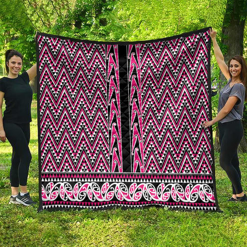 New Zealand Maori Niho Taniwha Quilt Mawhero Mangopare and Puhoro Pattern