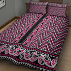 New Zealand Maori Niho Taniwha Quilt Bed Set Mawhero Mangopare and Puhoro Pattern