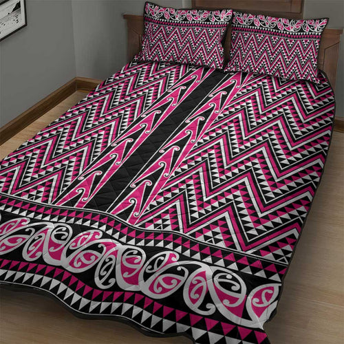 New Zealand Maori Niho Taniwha Quilt Bed Set Mawhero Mangopare and Puhoro Pattern