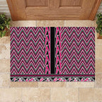New Zealand Maori Niho Taniwha Rubber Doormat Mawhero Mangopare and Puhoro Pattern