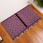 New Zealand Maori Niho Taniwha Rubber Doormat Mawhero Mangopare and Puhoro Pattern