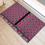 New Zealand Maori Niho Taniwha Rubber Doormat Mawhero Mangopare and Puhoro Pattern