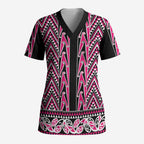 New Zealand Maori Niho Taniwha Scrub Top Mawhero Mangopare and Puhoro Pattern - Aussie Hoodie
