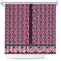 New Zealand Maori Niho Taniwha Shower Curtain Mawhero Mangopare and Puhoro Pattern