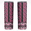 New Zealand Maori Niho Taniwha Skinny Tumbler Mawhero Mangopare and Puhoro Pattern