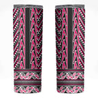 New Zealand Maori Niho Taniwha Skinny Tumbler Mawhero Mangopare and Puhoro Pattern