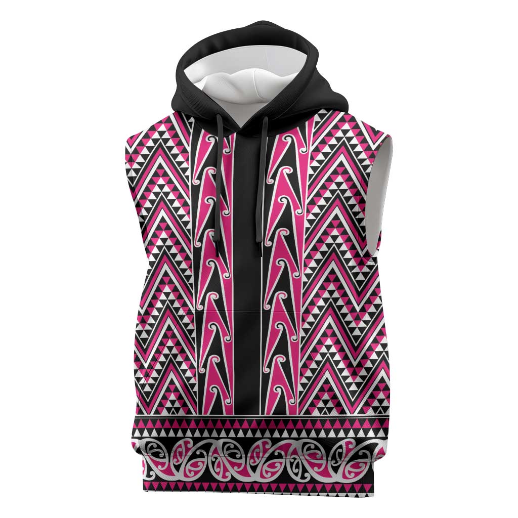 New Zealand Maori Niho Taniwha Sleeveless Hoodie Mawhero Mangopare and Puhoro Pattern - Aussie Hoodie
