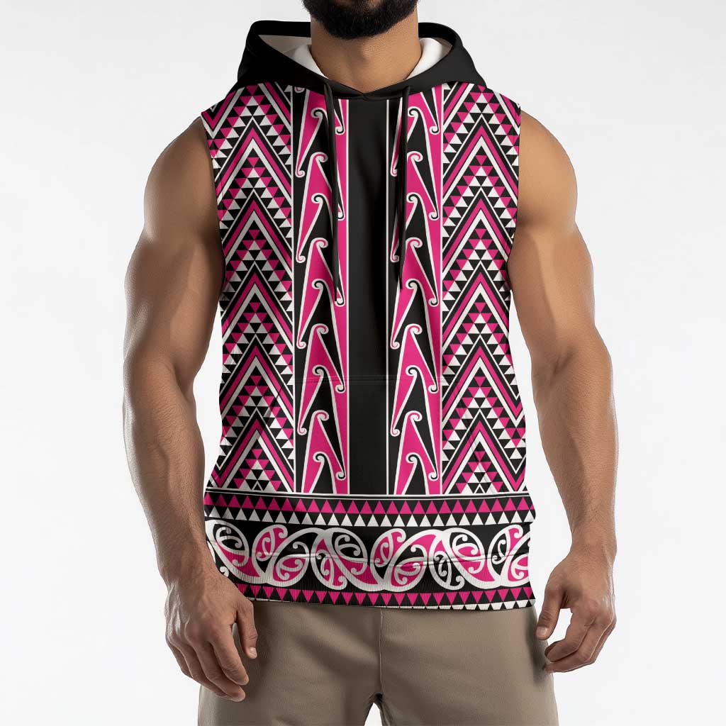 New Zealand Maori Niho Taniwha Sleeveless Hoodie Mawhero Mangopare and Puhoro Pattern - Aussie Hoodie