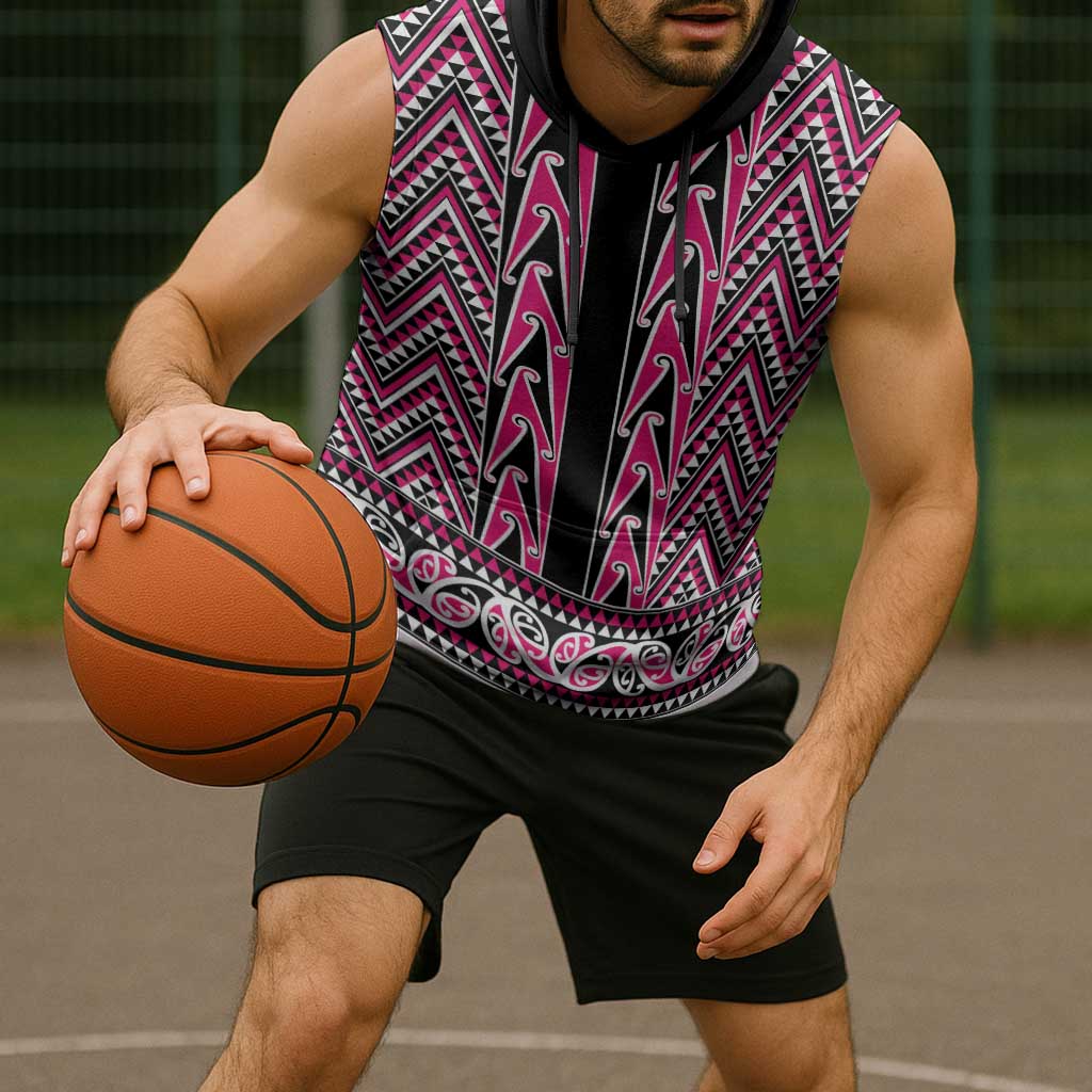 New Zealand Maori Niho Taniwha Sleeveless Hoodie Mawhero Mangopare and Puhoro Pattern - Aussie Hoodie