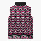 New Zealand Maori Niho Taniwha Sleeveless Puffer Jacket Mawhero Mangopare and Puhoro Pattern - Aussie Hoodie