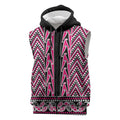 New Zealand Maori Niho Taniwha Sleeveless Zip Hoodie Mawhero Mangopare and Puhoro Pattern LT9
