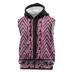 New Zealand Maori Niho Taniwha Sleeveless Zip Hoodie Mawhero Mangopare and Puhoro Pattern LT9