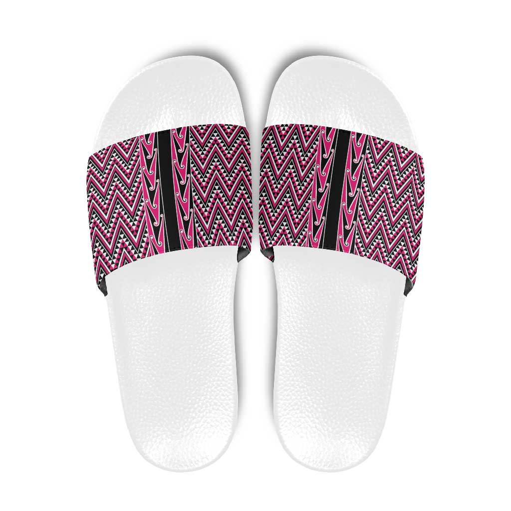 New Zealand Maori Niho Taniwha Slide Sandals Mawhero Mangopare and Puhoro Pattern - Aussie Hoodie