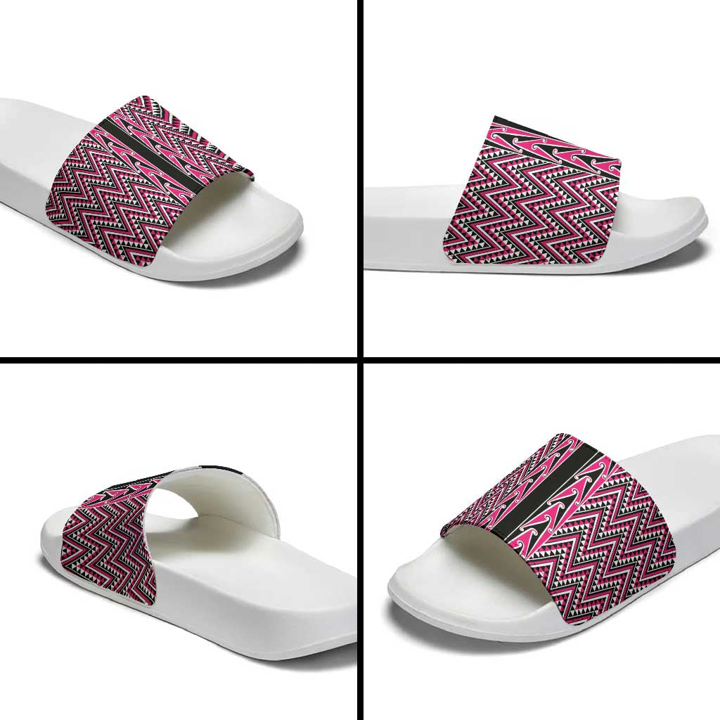 New Zealand Maori Niho Taniwha Slide Sandals Mawhero Mangopare and Puhoro Pattern - Aussie Hoodie