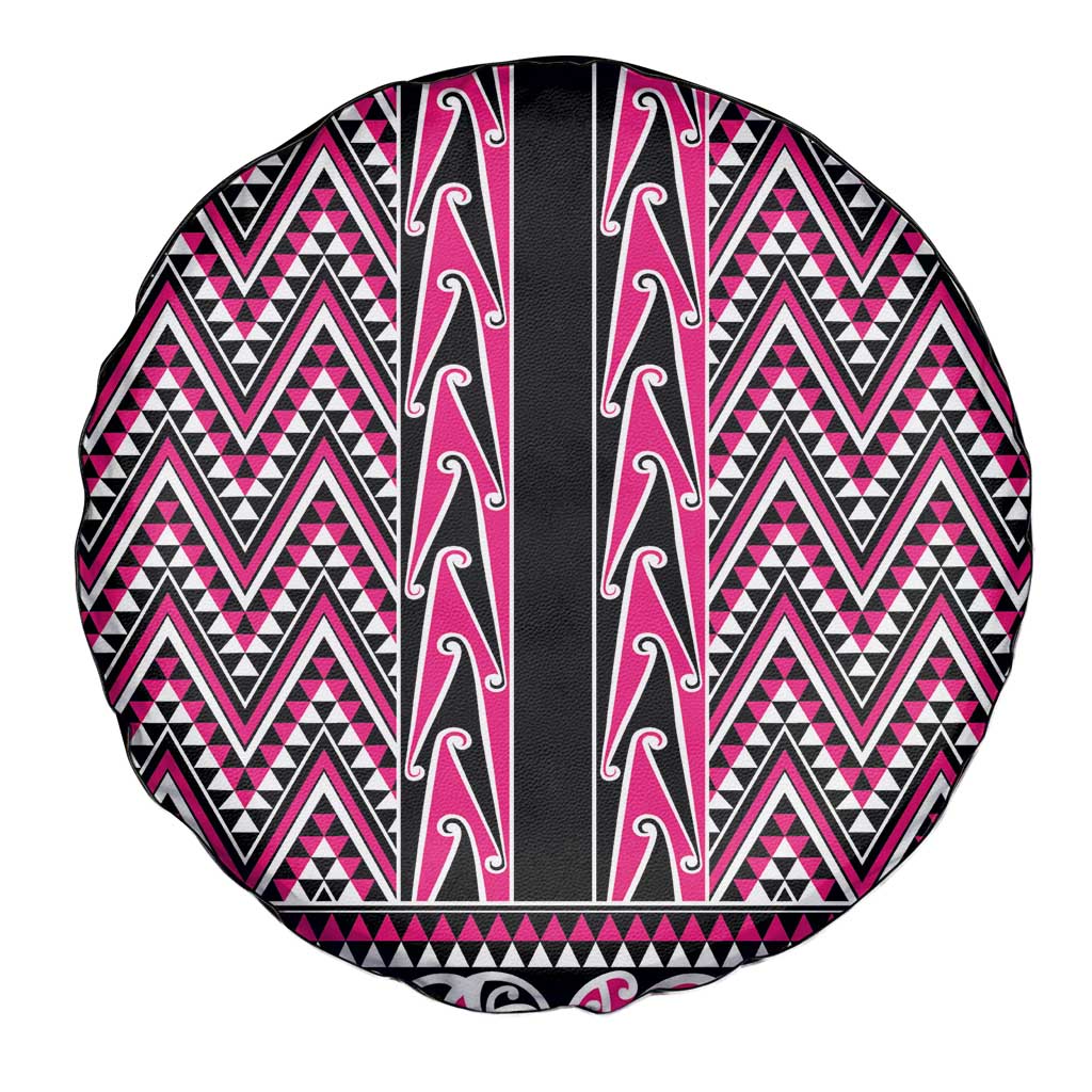 New Zealand Maori Niho Taniwha Spare Tire Cover Mawhero Mangopare and Puhoro Pattern