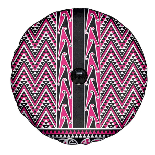 New Zealand Maori Niho Taniwha Spare Tire Cover Mawhero Mangopare and Puhoro Pattern