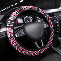 New Zealand Maori Niho Taniwha Steering Wheel Cover Mawhero Mangopare and Puhoro Pattern