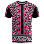 New Zealand Maori Niho Taniwha T Shirt Mawhero Mangopare and Puhoro Pattern