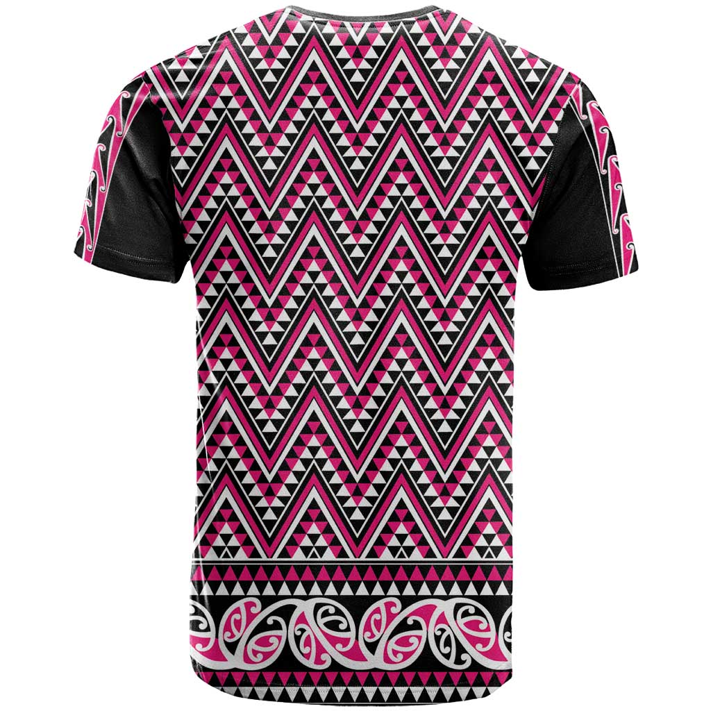 New Zealand Maori Niho Taniwha T Shirt Mawhero Mangopare and Puhoro Pattern